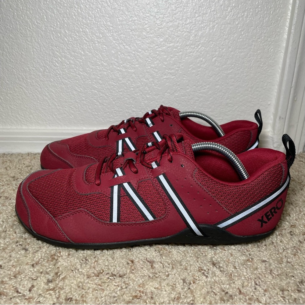 Xero Shoes Prio Red Black Minimalist Barefoot Gym CrossFit Trainer Mens Sz 10.5